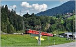 RE1248 von Scuol-Tarasp mit Ge 4/4 II 628  s-chanf  bei Jenaz.