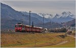 R1948 mit Ge 4/4 II 615  Klosters  zwischen Samedan und Bever.(02.11.2016)