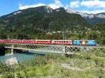 RhB - Ge 4/4 652 mit RE unterwegs bei Reichenau-Tamins am 20.09.2013