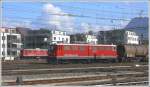 Ge 4/4 I 607  Surselva  trifft die grssere Schwester Ge 6/6 II 707  Scuol  in Chur Gbf. (28.09.2009)