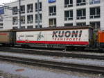 RhB - Güterwagen mit Werbung Haik-v 5135 im Bahnhof Chur am 25.11.2016