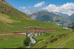 MGB Be 4/4 514 & 515 / Richleren-Viadukt Hospental, 24. Juli 2022<br>
Leermaterialzug Ulrichen - Andermatt