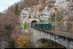 SBB Historic Erlebnisfahrt Route  Vue des Alpes  mit der Re 4/4 I 10001 am 28.