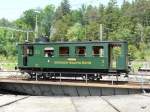 SBB Historic - Oldtimer Dampftriebwagen CZm 1/2 31 auf der Drehscheibe im Bahnhof von Arth-Goldau am 23.05.2009