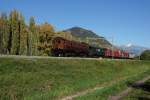 Be 4/6 12320 befindet sich am 18.10.2014 mit einem GmP bei St-Léonard.