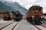 SBB:  GOTTARDO 2016 
Rund um das alte SBB Depot Erstfeld, das durch die Eröffnung des Gotthard Basistunnel leider seine grosse und langjährige Bedeutung verliert, wurde über das Wochenende vom 4 bis 5 Juni 2016 Rollmaterial aus verschiedensten Epochen ausgestellt.
Eine sehr gute Figur machten die Oldtimer Ae 3/6 II 10439, C 5/6 2978 und sowie de Be 4/7 12504.
Foto: Walter Ruetsch  