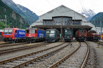 SBB:  GOTTARDO 2016   Rund um das alte SBB Depot Erstfeld, das durch die Eröffnung des Gotthard Basistunnel leider seine grosse und langjährige Bedeutung verliert, wurde Rollmaterial aus