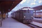 Aus dem Archiv / SBB Brünig - Lok De 4/6 915 im Bahnhof Interlaken Ost am im Februar 1985