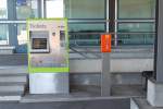 Hier der Fahrkartenautomat und -entwerter am 28.8. im Bahnhof Hindelbank