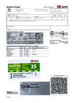 ZÜRICH (Kanton Zürich), 13.09.2016, Fahrkarte von Zürich Flughafen für zwei Personen 1.Klasse nach Radolfzell am Bodensee -- Fahrkarte und eine BahnCard eingescannt