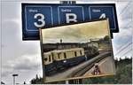 Selfie am Bahnsteig in Reichenau-Tamins mit Pullman Express und Ge 6/6 I 415.