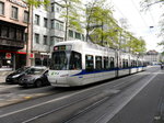Glattalbahn - Tram Be 5/6 3075 unterwegsauf der Linie 10 in der Stadt Zürich am 15.05.2016