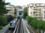 Metro m2 nach Ouchy, hier zwischen Dlices und Grancy. 30.7.2011