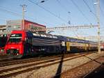 S 12 mit Re 450 035 und einem weiteren DPZ bei der Einfahrt in Schlieren am 06.03.2008