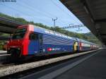 Eine wahre Freude ist es als Lokfhrer, diejenigen Loks mit dem Wappen seines Wohnorts fahren zu drfen, so passierte mir es am 9.5.2011 auf der S2 mit der Re 450 002-1 ''Oberwinterthur'', fotografiert in Ziegelbrcke.