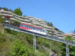 Biel - Standtseilbahn von Biel nach Magglingen kurz vor der Tal-Station in Biel am 21.04.2017