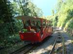 Wagen 2 der Brgenstockbahn an der Kreuzungsstelle am 5.08.2007