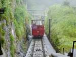 Wagen 2 der Reichenbachfall Bahn am 7.8.2007 kurz vor der Bergstation  