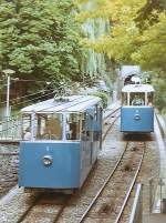 Schweiz, Lugano, die kleine Standseilbahn am Sdrand der Altstadt von Lugano verbindet die an den Quai anschlieende Piazza Luini mit der Via Clemente Maraini, die zum Bahnhof von Lugano fhrt.