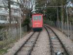 Zrcher Verkehrsverbund (ZVV)Standseilbahn zum Polytechnikum (Polybahn)1888,im Dezember 2001,Kreuzungsstelle