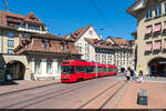 Am 25.07.2023 ist Bernmobil Be 4/8 734 unterwegs auf der Linie 7 und konnte hier auf dem Casinoplatz in Bern aufgenommen werden