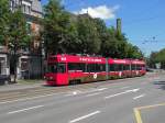 Be 4/8 741 mit Werbung fr den Botanischen Garten Bern beim Depot Burgernziel auf der Linie 5.