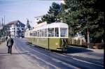 Erinnerung an die Berner Anhngewagen 321-330 (1951/2): Wagen 323 hinter Motorwagen 108, Friedheim, 22.Oktober 1967.