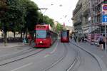 Bern Bernmobil Tram 3 (Vevey/ABB/DUEWAG Be 4/8 735) / Tram 9 (Siemens Combino Be 6/8 653) Hirschengraben am 8.