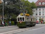 Bern Mobil / Tramverein Bern - Oldtimer Be 2/2 37  mit Beiwagen B 239 unterwegs an der Tramparade anlässlich der 125 Jahr Feier des Berner Tram am 11.10.2015