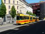 BLT - Trams Be 4/8 248 und Be 4/6 105 unterwegs auf der Linie 10 in Basel am 25.05.2012