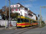 Be 4/8 206 und der Be 4/6 226 auf der Linie 10 an der Haltestelle Hofmatt. Die Aufnahme stamm vom 18.10.2013