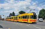 Be 4/8 253 zusammen mit dem Be 4/6 108 auf der Linie 17 fahren zur Haltestelle CIBA. Die Aufnahme stammt vom 16.06.2014.