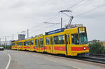 Be 4/8 253 zusammen mit dem Be 4/6 263, auf der Linie 10, fahren zur Haltestelle beim M-Parc.