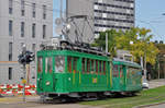 Be 2/2 190 zusammen mit dem B3 1303 fahren nach einer Extrafahrt zurück ins Depot Dreispitz.