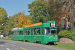 Be 4/4 479 zusammen mit dem B4S 1489, auf der Linie 15, fährt zur Haltestelle Grosspeterstrasse. Die Aufnahme stammt vom 27.09.2017.