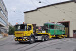 Am 14.07.2017 hat für den B4S 1485 die letzte Stunde geschlagen. Hier verlässt der Lastwagen die Hauptwerkstatt.