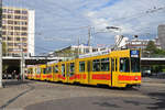 Doppeltraktion, mit dem Be 4/8 212 und dem Be 4/6 226, auf der Linie 17, fährt Richtung ZOO Basel.