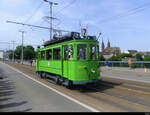 BVB - Oldtimer Tram Ce 2/2  126 unterwegs an der Tramparade in der Stadt Basel am 22.05.2022
