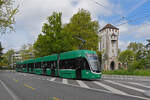 Be 6/8 Flexity 5036, auf der Linie 3, fährt am 26.04.2023 zur Haltestelle St.