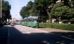 Basel BVB Tram 8 (Be 4/6 622) Aeschengraben am 30. Juni 1987.