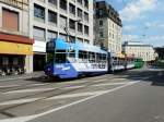 BVB - Tram Be 4/8 662 mit 1 Anhnger unterwegs auf der Linie 2 in Basel am 31.08.2013