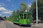 Be 2/2 163 auf einer Extrafahrt auf dem Bruderholz. Die Aufnahme stammt vom 15.06.2014.