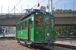 Am Nachmittag des 02.10.2014 fährt Be 2/2 47  Anggebliemli  auch nach Weil am Rhein. Auch beim Be 2/2 47 wird der Pantograph beim Unterfahren der Autobahnbrücke stark zusammen gedrückt. Nach dem passieren der Autobahnbrücke geht die Fahrt weiter bis zur Endstation in Weil am Rhein.