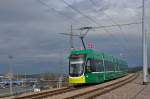 Am 14.12.2014 wurde die verlängerte Tramlinie 8 nach Weil am Rhein mit einem Volksfest feierlich in Betrieb genommen. Be 6/8 Flexity 5002 fährt zum Zoll Weil Friedlingen.