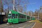 Be 4/6 S 672 zusammen mit dem B 1500 warten in der Schlaufe am Eglisee auf die nächste Abfahrtszeit. Die Aufnahme stammt vom 13.01.2015.