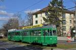 Be 4/4 465 zusammen mit dem B 1463 auf der Linie 15 kurz vor der Haltestelle Grosspeterstrasse.