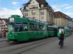 BVB Basel Be 4/4 Cornichons 491 am 25.07.15 in Basel Mittlere Brücke