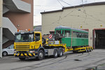 Am 13.06.2016 geht der B 1444 auf die letzte Reise zur Firma Thommen. Hier verlässt der Lastwagen die Hauptwerkstatt.