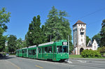 Am 07.08.2016 fand eine Extrafahrt des Tramclub Basel statt. Mit dem Be 4/6S 672 und dem Be 4/4 472 begann die Fahrt am Bahnhof SBB. Bald sind die letzten Be 4/4 der Serie 457 - 476 abgebrochen. Darum hat der Tramclub die Fahrt mit der  Gummikuh  472 durchgeführt. Auch der Be 4/4 472 wird bald die letzte Reise zur Firma Thommen antreten. Vom Bruderholz geht die Fahrt Richtung Birsfelden Hard. Hier steht die Komposition kurz vor der Haltestelle St Alban Tor.