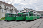 Zwei Be 4/4, 473 und 469 sind Abbruch Kandidaten und warten auf dem Hof des Depots Dreispitz auf den Abtransport zur Firma Thommen.